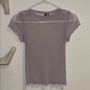 Sheer - purple - sparkly shirt